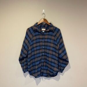 American Eagle Oversized Blue Flannel Shirt